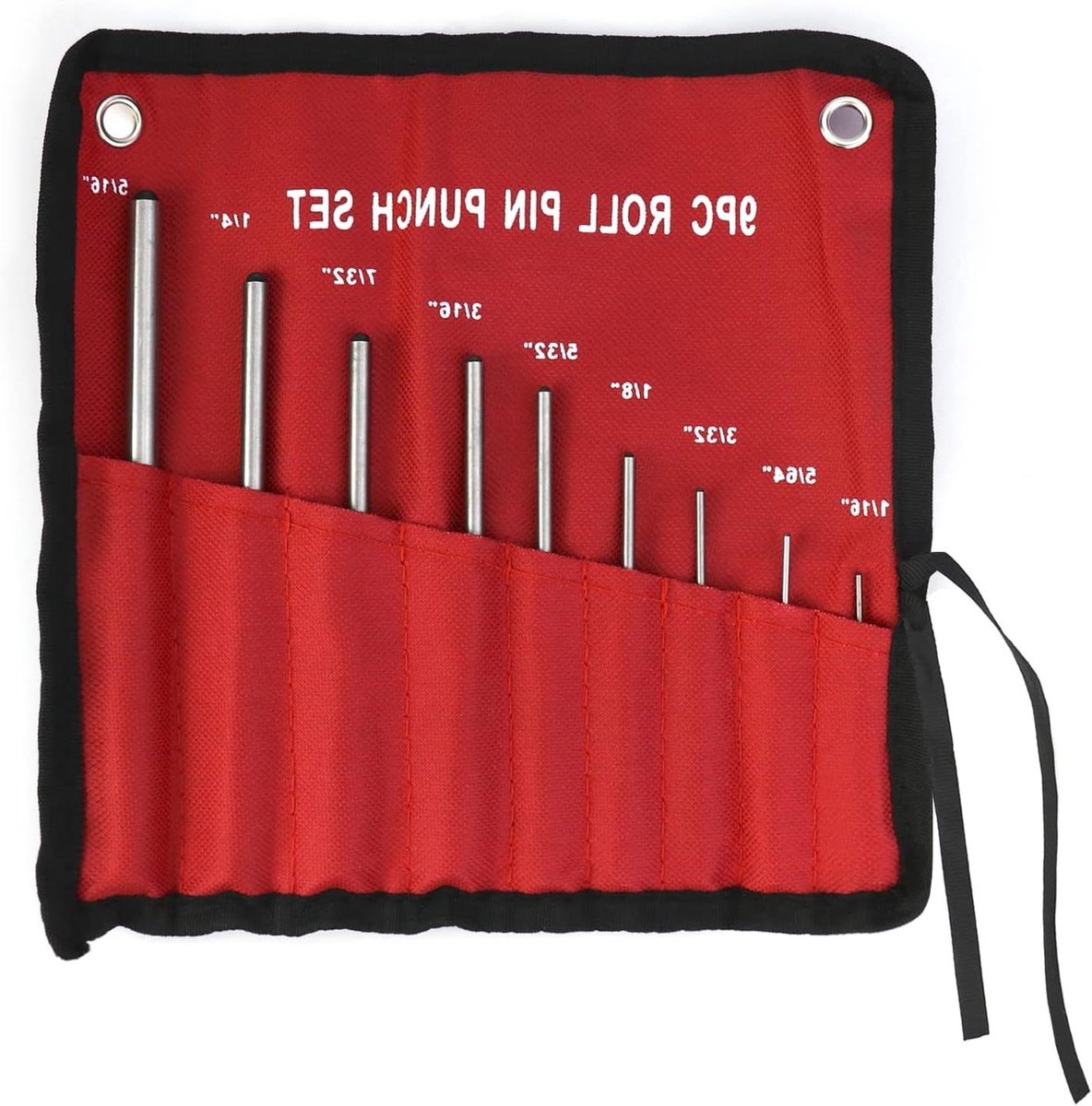 Allecto plus - Ponsset met 9 delen voor Gaten Punchen 1,5 mm - 8 mm | Ponsgereedschap met Oprolbaar Zakje